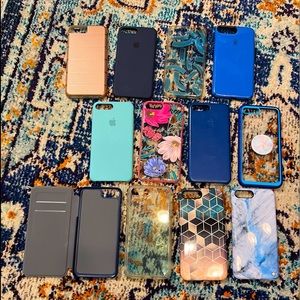 Lot of iPhone 8+/7+ phones cases. Good used condition.